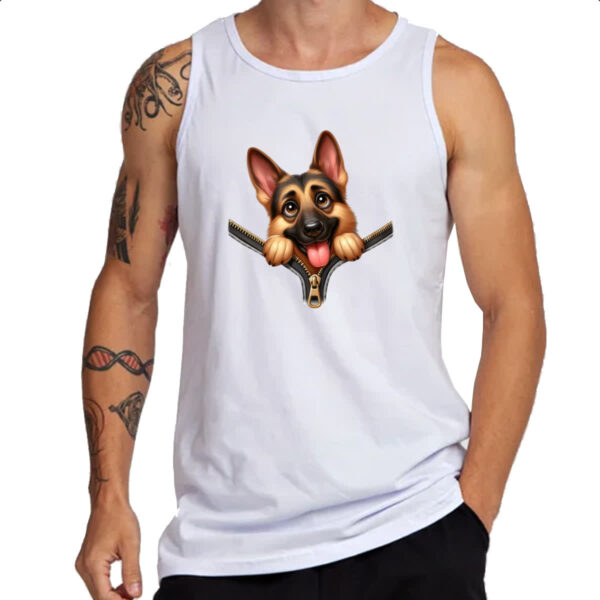 Camiseta Regata Pastor Alemao no Ziper - Imagem 3