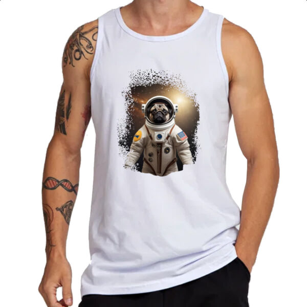 Camiseta Regata Pug astronauta - Imagem 3