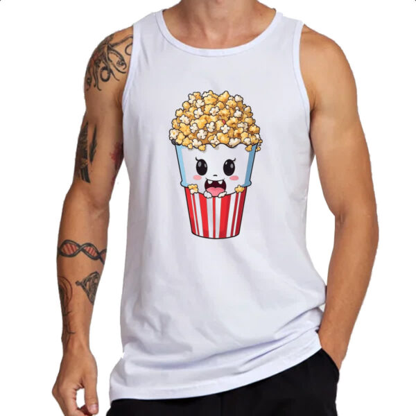 Camiseta Regata Pipoca cinema feliz - Imagem 3