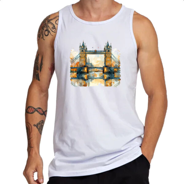Camiseta Regata Ponte de Londres watercolor - Imagem 3