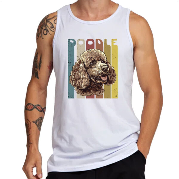 Camiseta Regata Poodle retro vintage - Imagem 3