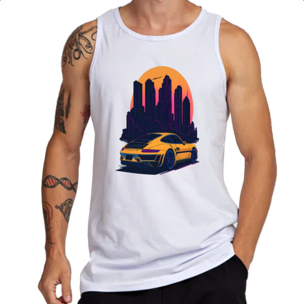 Camiseta Regata Porsche Amarelo Sunset - Imagem 3