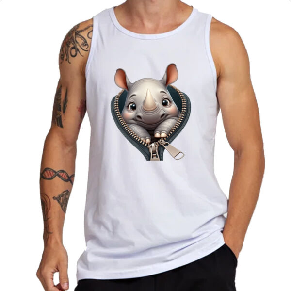 Camiseta Regata Rinoceronte no ziper - Imagem 3