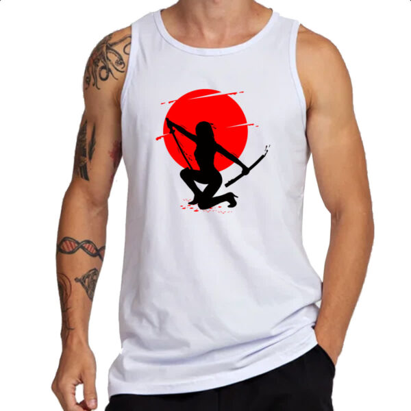 Camiseta Regata Samurai girl silhueta - Imagem 3
