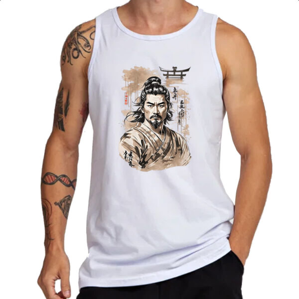 Camiseta Regata Samurai japan art grafite - Imagem 3