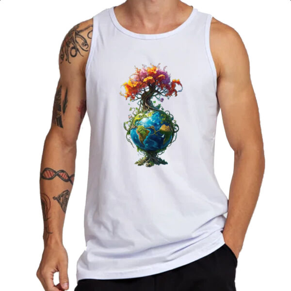 Camiseta Regata Arvore da vida planeta Terra - Imagem 3