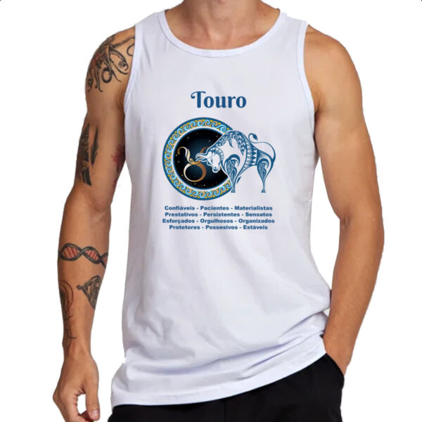 Camiseta Regata Signo de Touro adjetivos - Imagem 3