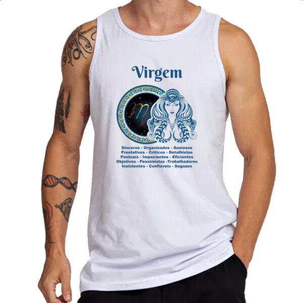 Camiseta Regata Signo de Virgem adjetivos - Imagem 3