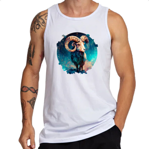 Camiseta Regata Signo de aries logo de luxo - Imagem 3