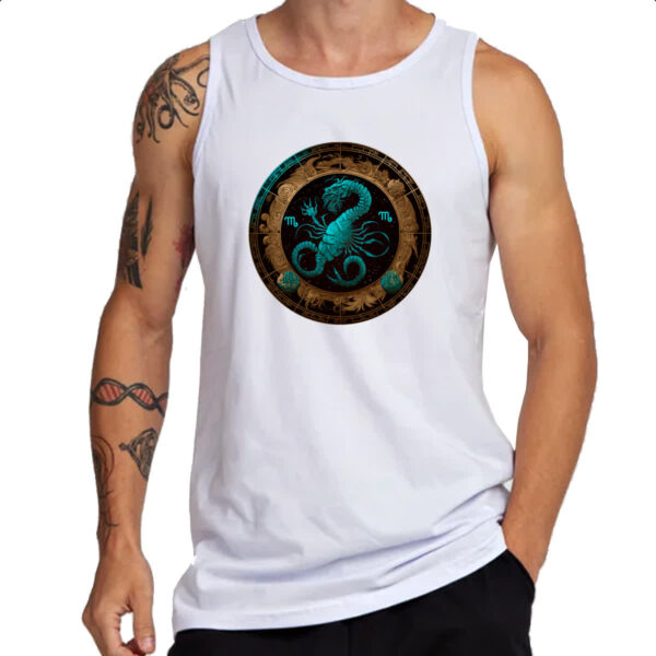 Camiseta Regata Signo de escorpiao logo de luxo - Imagem 3