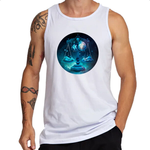 Camiseta Regata Signo de libra logo de luxo - Imagem 3