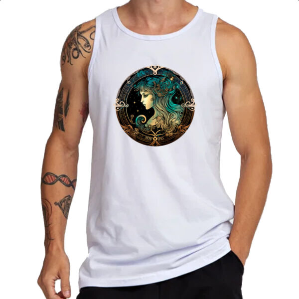 Camiseta Regata Signo de virgem logo de luxo - Imagem 3