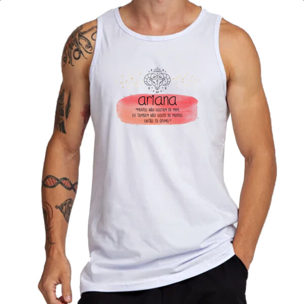 Camiseta Regata Signo sincero Aries - Imagem 3