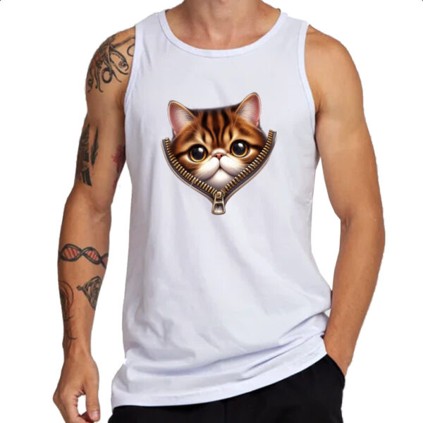Camiseta Regata Scotish Fold no ziper - Imagem 3