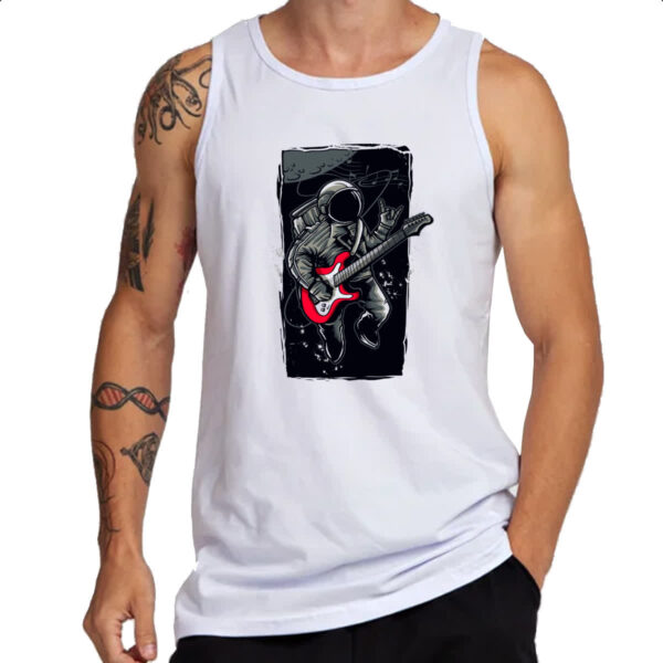 Camiseta Regata Astronauta Guitarrista Radical - Imagem 3