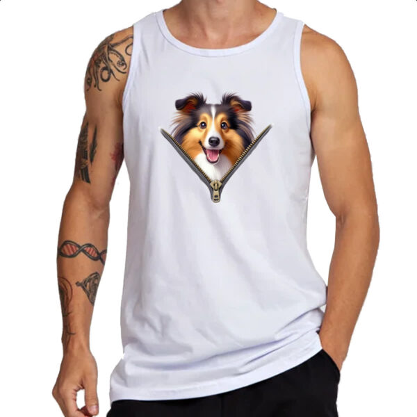 Camiseta Regata Shetland Sheepdog no Ziper - Imagem 3