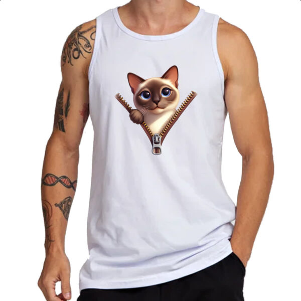 Camiseta Regata Siames no ziper - Imagem 3