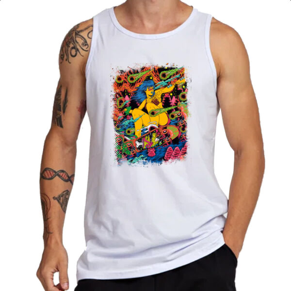 Camiseta Regata Skatista psicodelico - Imagem 3