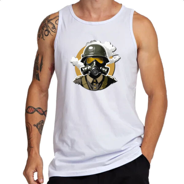 Camiseta Regata Soldado alemao mascara de gas - Imagem 3