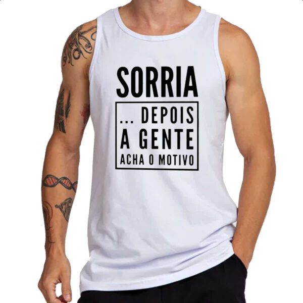 Camiseta Regata Sorria depois a gente ve - Imagem 3