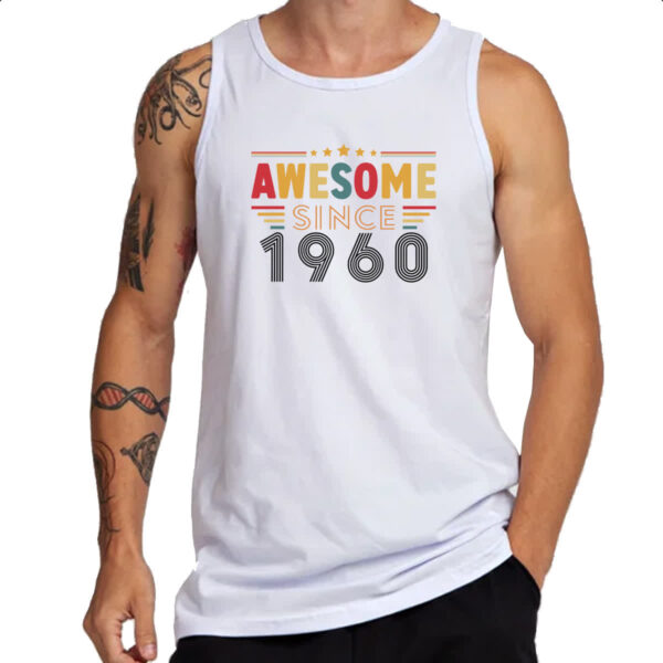 Camiseta Regata Awesome since 1960 - Imagem 3