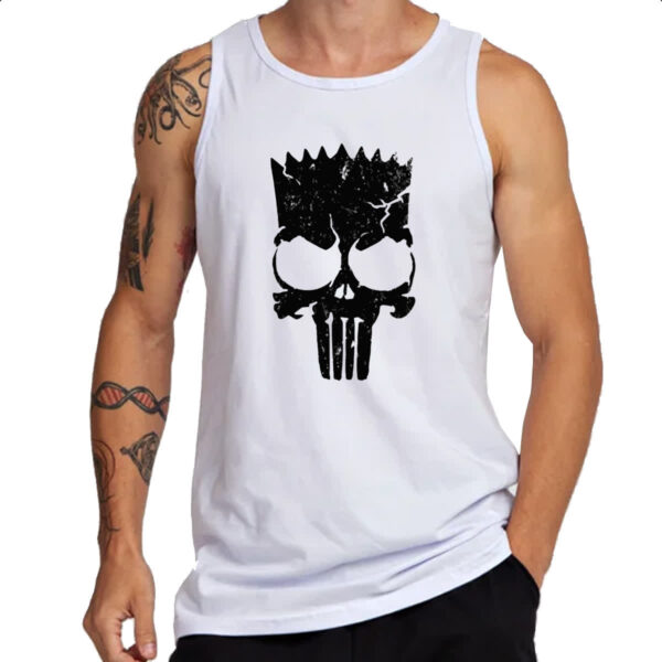 Camiseta Regata Bart Punisher Justiceiro Simbolo - Imagem 3