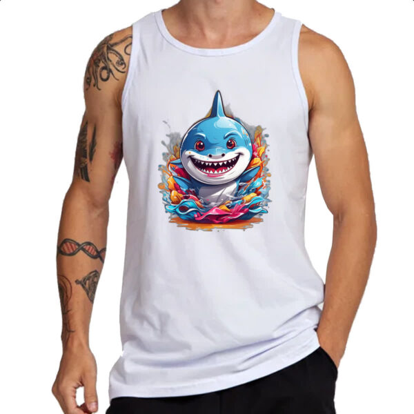 Camiseta Regata Bebe Tubarao Splash - Imagem 3