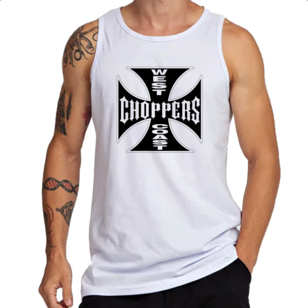 Camiseta Regata West coast chopper cruz negra - Imagem 3