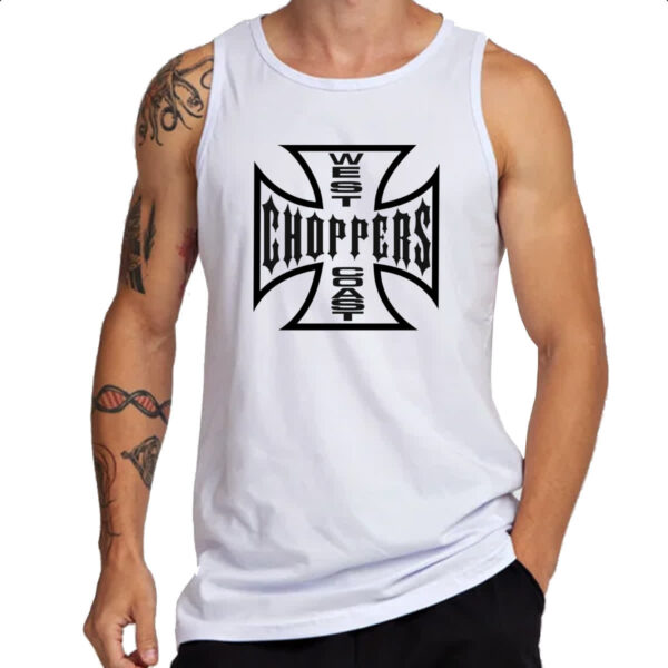 Camiseta Regata West coast chopper cruz vazada - Imagem 3