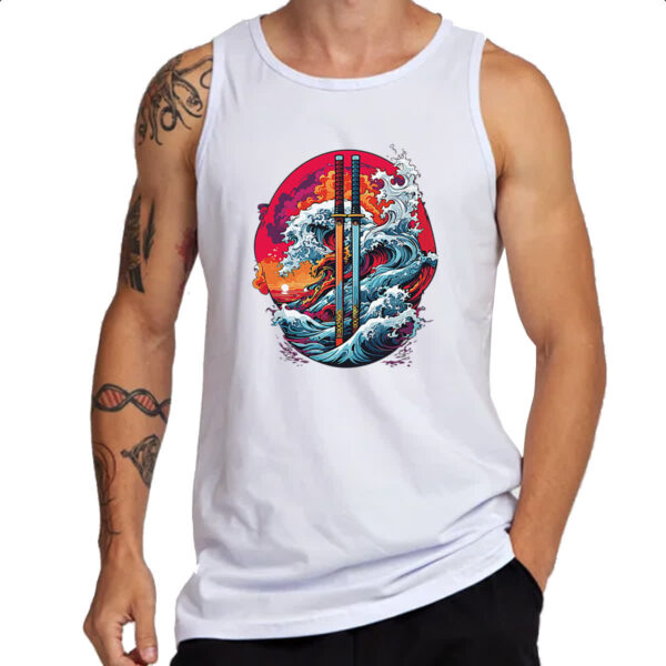 Camiseta Regata Katana grandes ondas - Imagem 3