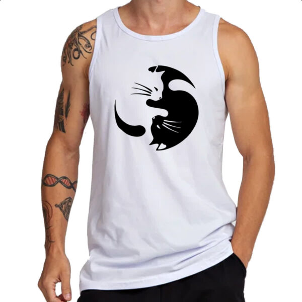 Camiseta Regata Yin e Yang Cats - Imagem 3
