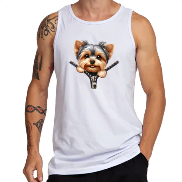 Camiseta Regata Yorkshire Terrier no Ziper - Imagem 3