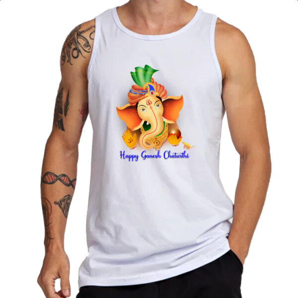 Camiseta Regata Happy Ganesh Chaturthi - Imagem 3