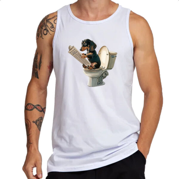 Camiseta Regata Cachorro Salsisha na sala de forca - Imagem 3