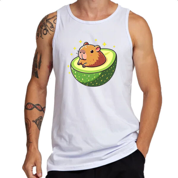 Camiseta Regata Capibacate capivara no abacate - Imagem 3