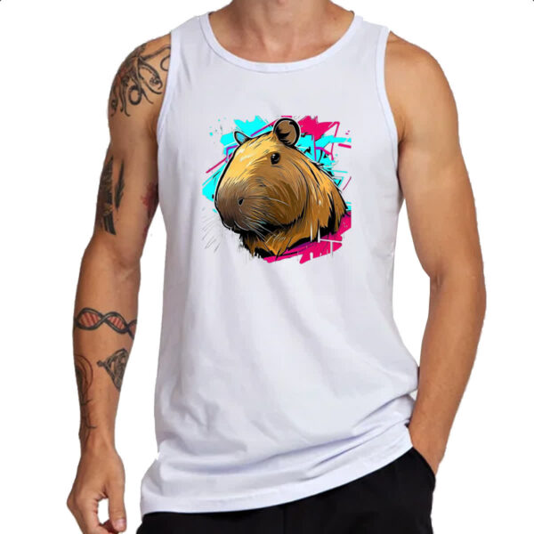 Camiseta Regata Capivara grafite - Imagem 3