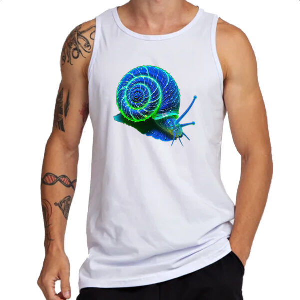 Camiseta Regata Caramujo blue florescente - Imagem 3