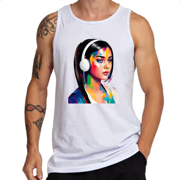 Camiseta Regata Adolescente headset pintura - Imagem 3