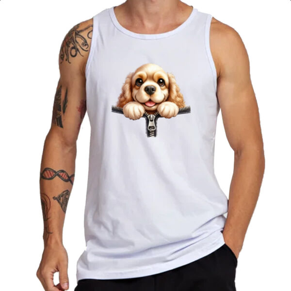 Camiseta Regata Cavalier King Charles Spaniel no Ziper - Imagem 3