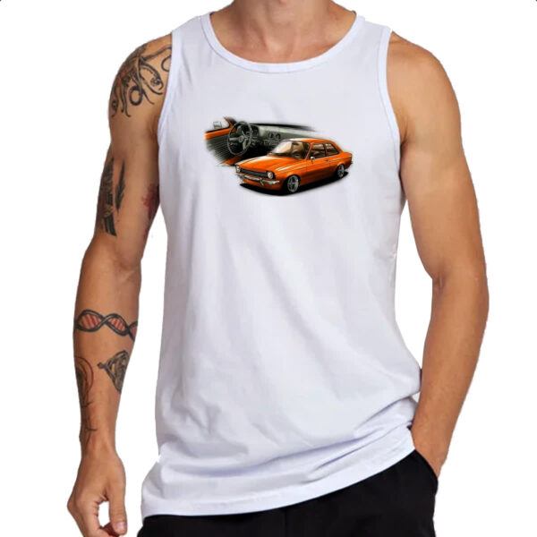 Camiseta Regata Chevette primeira geracao laranja - Imagem 3