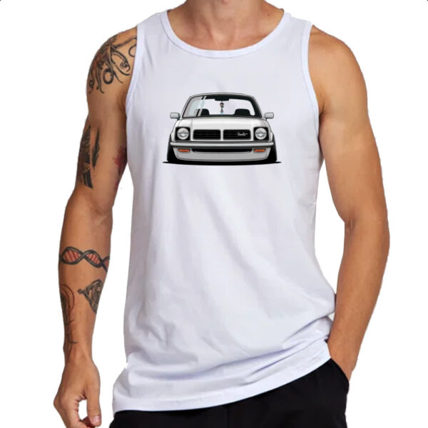 Camiseta Regata Chevette segunda geracao frente branco - Imagem 3