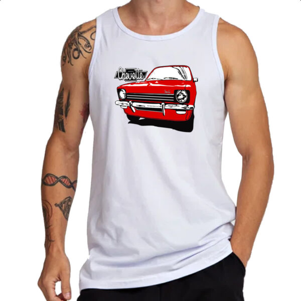 Camiseta Regata Chevette vermelho primeira geracao pintura - Imagem 3