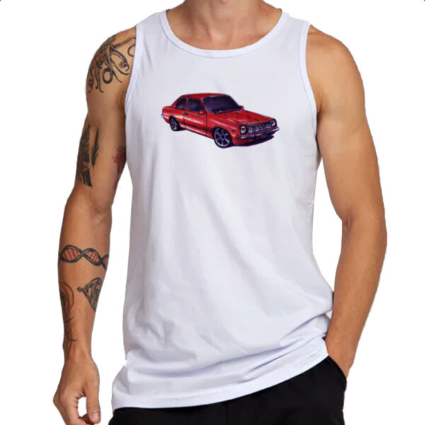 Camiseta Regata Chevette vermelho segunda geracao a lapis - Imagem 3