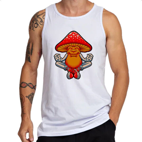 Camiseta Regata Cogumelo meditando - Imagem 3