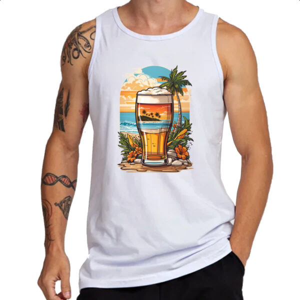 Camiseta Regata Copo de Cerveja Sunset - Imagem 3
