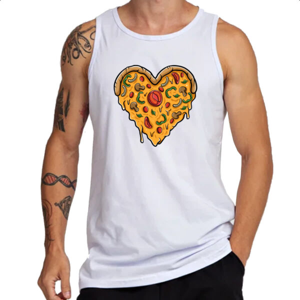 Camiseta Regata Coracao de pizza - Imagem 3