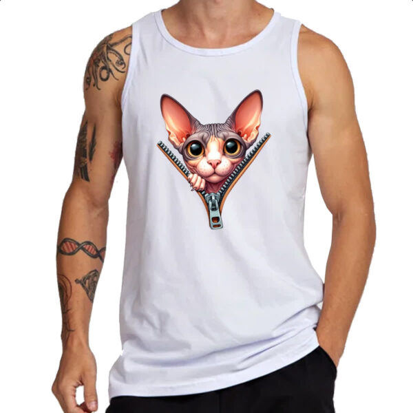 Camiseta Regata Cornish Rex no ziper - Imagem 3