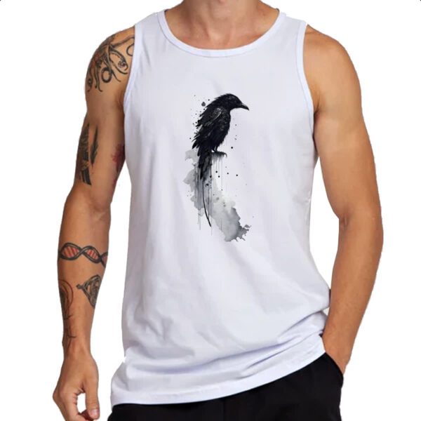 Camiseta Regata Corvo lenda indigena - Imagem 3