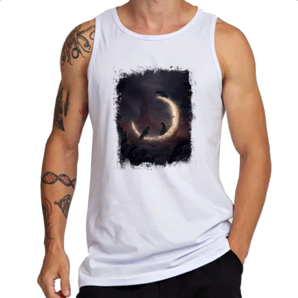 Camiseta Regata Corvos na lua - Imagem 3