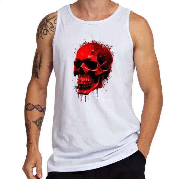Camiseta Regata Cranio em sangue - Imagem 3